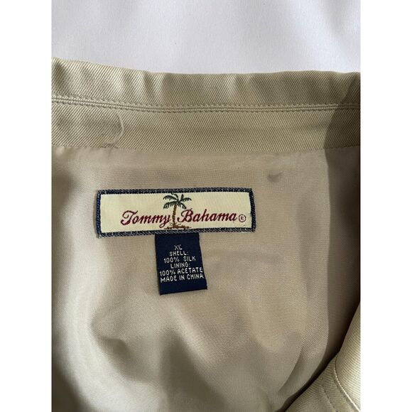 Tommy Bahama silk blazer tan casual vacation resort wear quiet luxury men XL - Picture 5 of 7